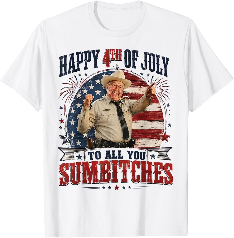 Happy 4th of July to All You Sumbitches Patriotic USA Flag T-Shirt