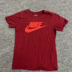 Nike T-Shirt Mens Size S Maroon Red Swoosh Logo Athletic Cut Short Sleeve Tee
