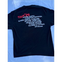 2024 hackney diamonds Rolling Stones Black Tee Red Geometric Lips