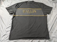 Hudson Outerwear Shirt Mens 4XL Black Ballin Paris Gold Foil Logo Graphic Tee