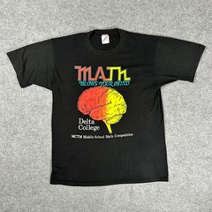 Vintage “Math Blows Your Mind” Delta College Math Competition Shirt – Size Large