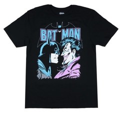 Men’s DC Comics Batman & The Joker Black Short Sleeve Graphic T Shirt L NWT