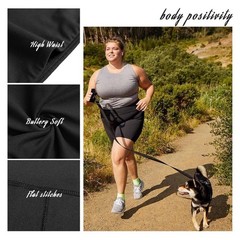 3 Pack Plus Size 8in Biker Shorts for Women – High Waisted Black Maternity Yo…