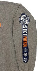 VTG WDW Disney Blizzard Beach Ski Patrol Mens 2XL Grey Long Sleeves Shirt