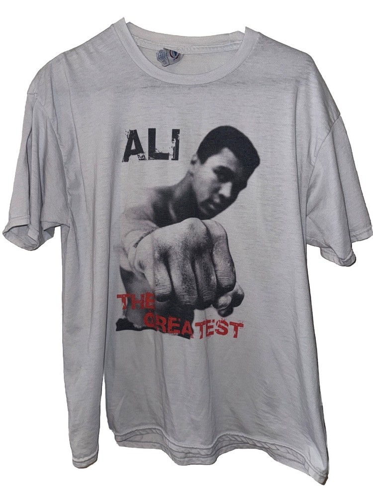 MUHAMMAD ALI shirt, THE GREATEST BOXING, Size L, Enjoy FAST Same Day Ship RARE
