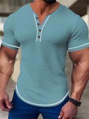 Men’s Muscle V-Neck T Shirt Short Sleeve Shirt Gym Workout Athletic Tee Shirts