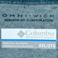 Columbia Pullover Mens XXL Teal Blue Heathered Long Sleeve Omni-Wick T-Shirt EUC