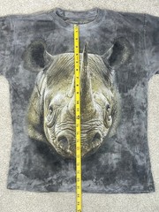 Tones of Africa Hand Dyed Rhino Graphic T-Shirt 100% Cotton Made in Zimbabwe S