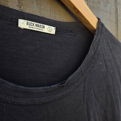 Buck Mason Size Large Black Cotton Short Sleeve Crew Neck T shirt SIZE LARGE