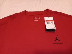 NWT Nike Air Jordan Men’s Oversized 23 Black Cat Shirt Red Size Large