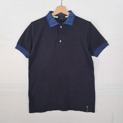 Fendi Mens Blue Cotton Polo Shirt Size L