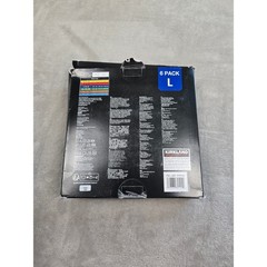 Kirkland Signature Crew Neck T-Shirt Mens Large White 6 Pack 100% Cotton Tagless