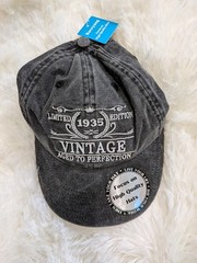 1935 baseball cap 91 year old gift NIB Aged to Perfection