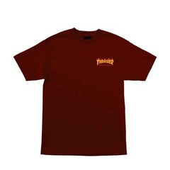 Santa Cruz x Thrasher “Flame Dot” Short Sleeve Tee (Burgundy) T-Shirt