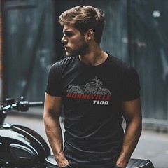 Illustration for a Triumph Bonnevile T100 2002-2024 fans – Motorcycle T-Shirt