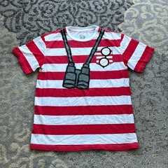 Where’s Waldo? Red & White Striped Tee Medium