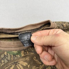 Vintage Ace Sportswear Shirt Mens 2XL Brown TreBark Camo Hunting Long Sleeve Tee