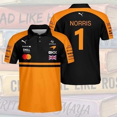 ✅ 2026 Orange Lando Norris #1 McLaren Formula One Polo Shirt 2026 F1 AOP Shirt