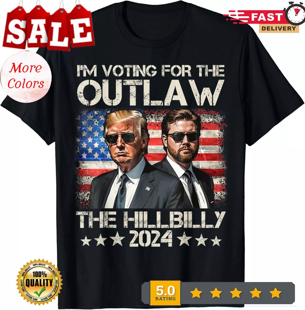 Vintage I’m Voting For The Outlaw And The Hillbilly 2024 Unisex Casua T-Shirt
