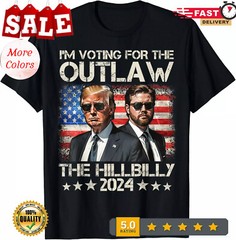 Vintage I’m Voting For The Outlaw And The Hillbilly 2024 Unisex Casua T-Shirt