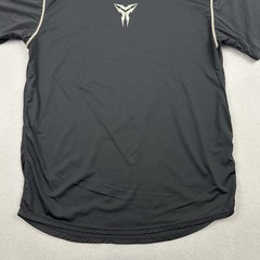 Nike Shirt Men Large Black Gray Solid Kobe Bryant Mamba Basketball Short Sleeve