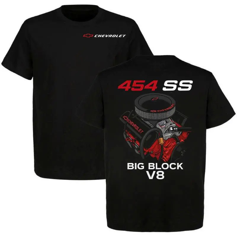 Chevrolet 454 SS Big Block V8 T-Shirt ? Classic Muscle Car Graphic Tee, For Chev