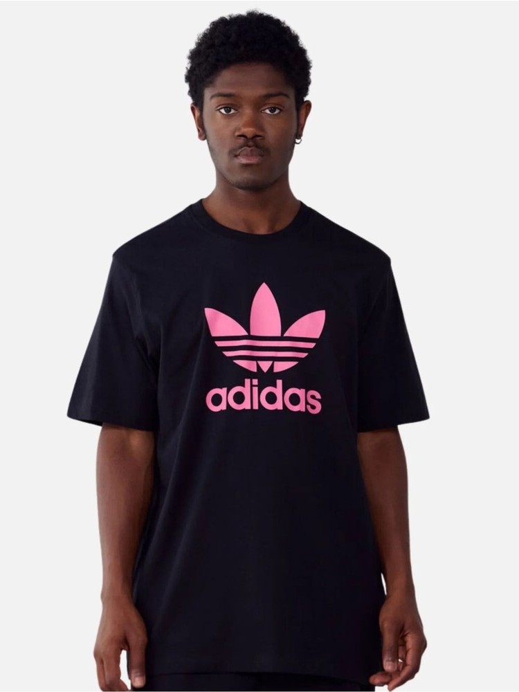 Men’s Adidas Originals Trefoil T-shirt Black Pink