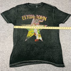 Elton John Yellow Brick Road 2022 Concert Tour T Shirt Men Large Black Acid Wash