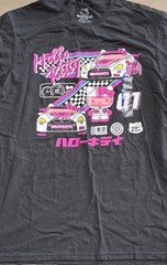Hello Kitty Racing Car Tokyo Speed Graphic T-shirt Men Large Black Short Sleeve
