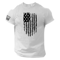 USA Distressed Flag Men T Shirt Patriotic American Tee S – 2XL
