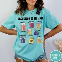 Inclusion is My Jam Comfort Colors Shirt, Autism Awareness Tee