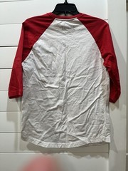 AKOO Manasseh Raglan 3/4 Sleeve Graphic Logo Jersey T-Shirt White/Red S
