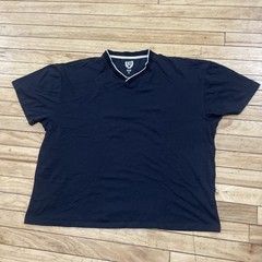 Chaps Cowl Neck T Shirt Men L Black White No Button Detail Sleek Minimal 90s Box