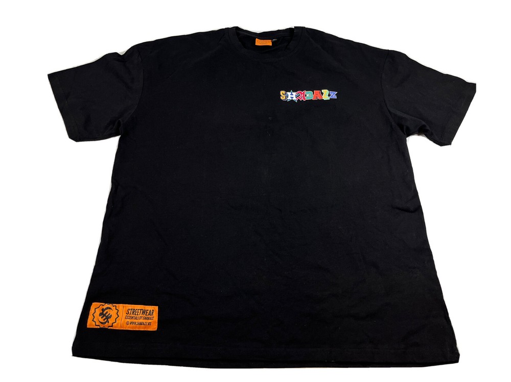 Shabazz Unisex Short Sleeve Black T-Shirt Crew Neck Size XL