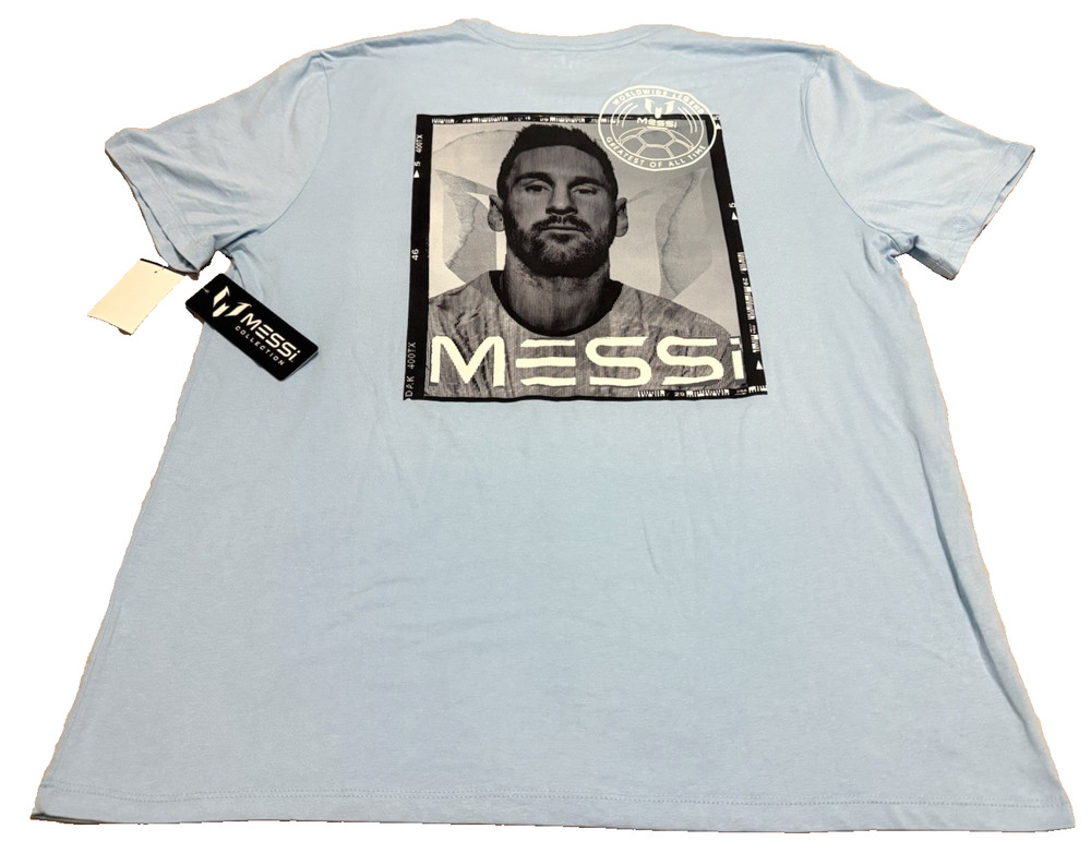 Messi Collection “MESSI” Argentina Soccer Graphic T-Shirt Men X-Large Blue NEW