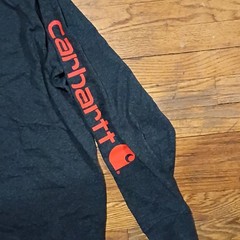 Carhartt Men’s XL T-Shirt Carbon Heather Long Sleeve Loose Fit Logo TK0231-M