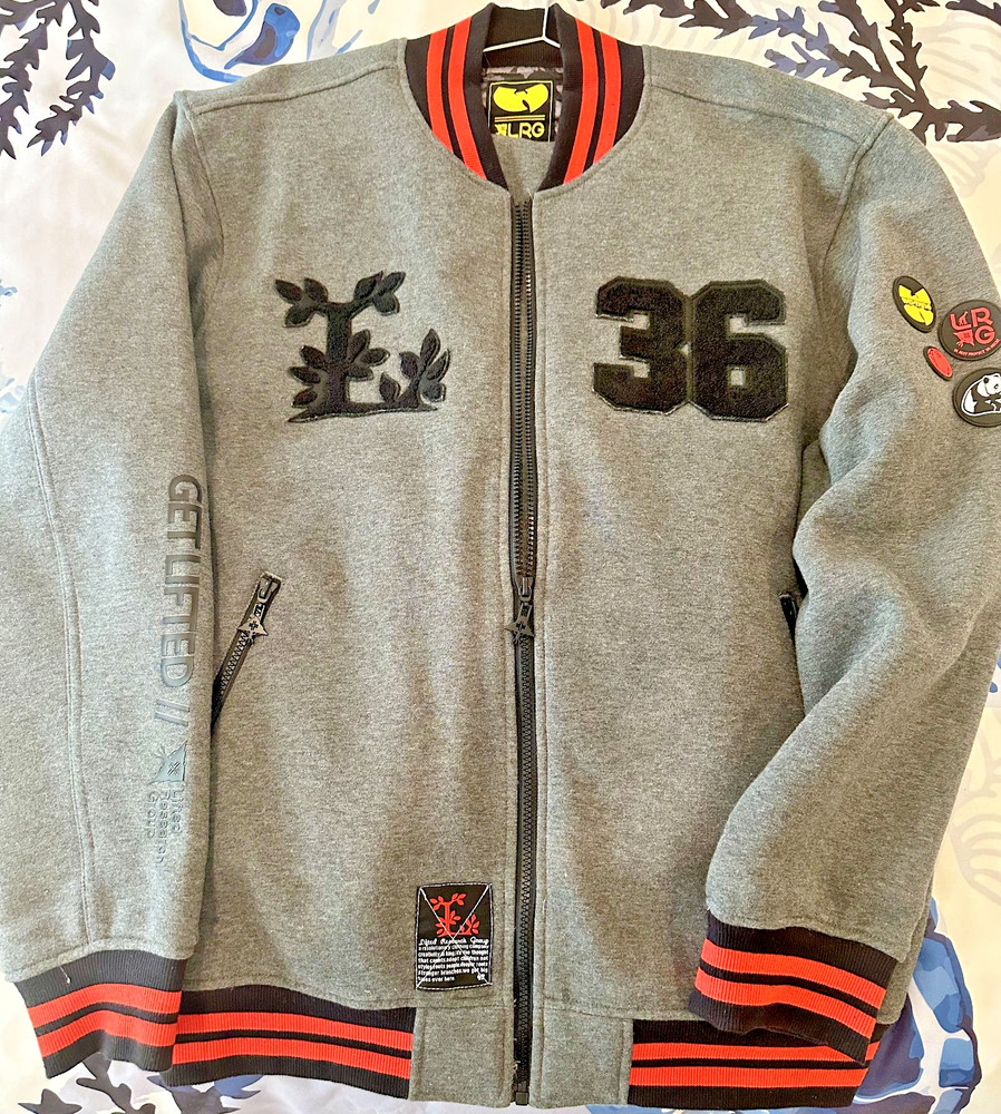Wu Tang Clan Jacket & Pant Set Varsity Grey Mens Large Lifted Research