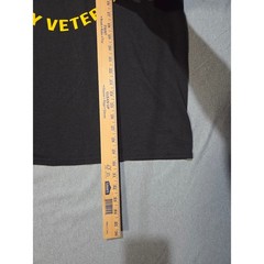 Delta Pro Spun US Army Veteran T-Shirt Black Yellow Graphic Mens XL Proud Served