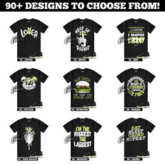11 Inner Beast GS Barely Volt Dark Raisin White Black Luminous Green 5 T Shirt