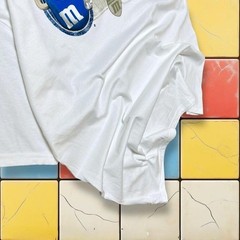 Vintage M&M Candy Cartoon Tee Y2K Men XL White Leader Of The Pack Promo Shirt