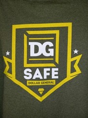 DG Dollar General Supply Chain Think Safe Be Safe Tee Shirt Size Medium Green