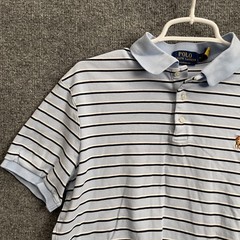 Polo Ralph Lauren Polo Shirt Men’s Sz M Classic Fit Short Sleeve Striped Blue