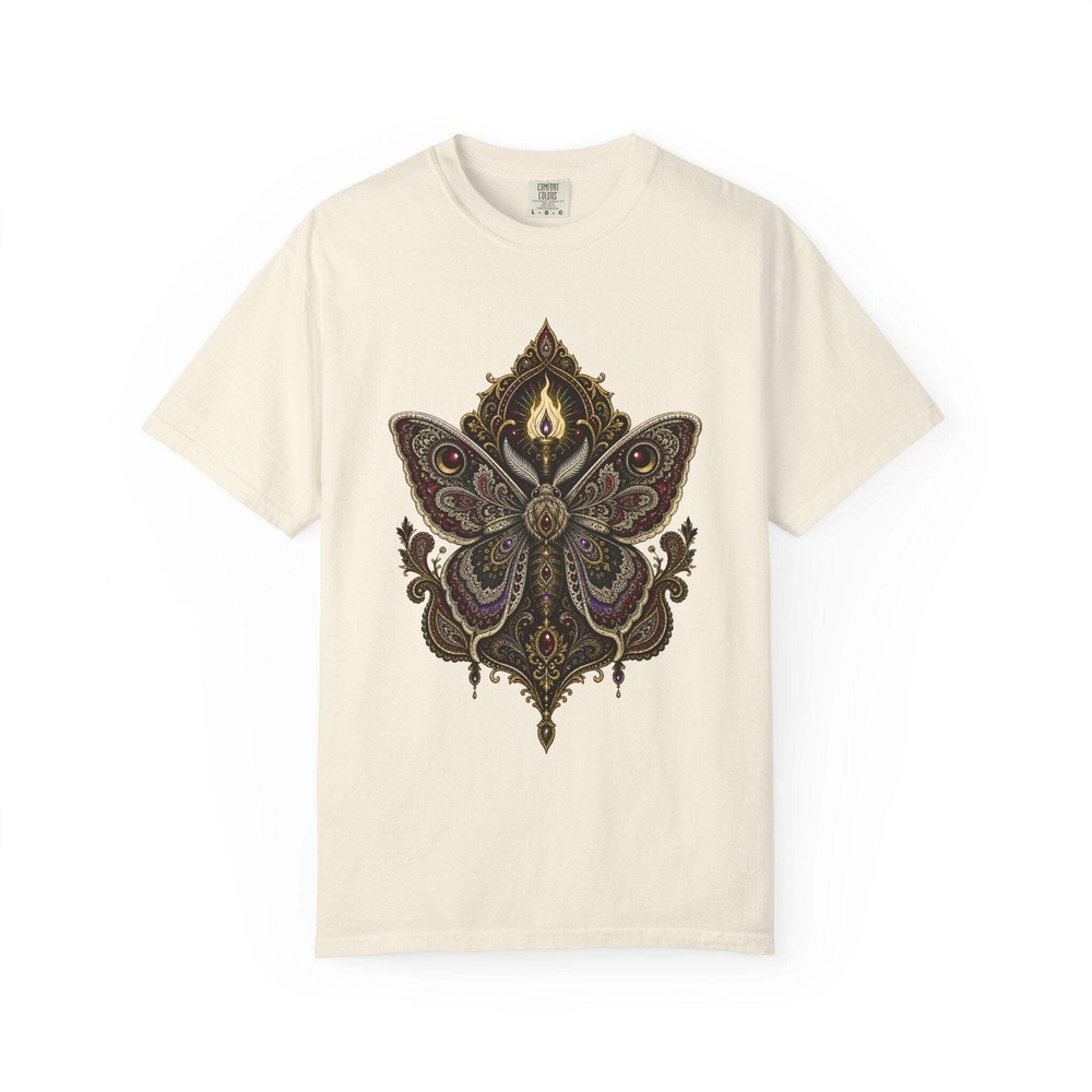 Gothic Paisley Moth Reliquary T-Shirt Graphic