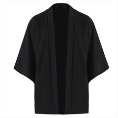 Men’s Lightweight Kimono Shirt Seven Sleeve Open Front Cardigan Japanese