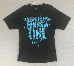 NIke “There is No Finish Line” T-Shirt Mens Medium Black Short Sleeve Loose Fit