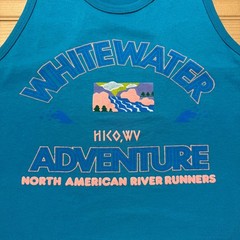 Vintage 80s Whitewater Adventure Hico West Virginia River Tank Top Shirt – Large