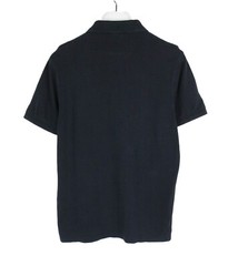 GANT Regular Fit T-Shirt Mens Medium Short Sleeve Half Button Polo Collared Navy