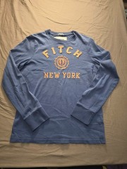 Abercrombie & Fitch New York – Blue Long Sleeve Shirt (Muscle) – Size M – 0020T