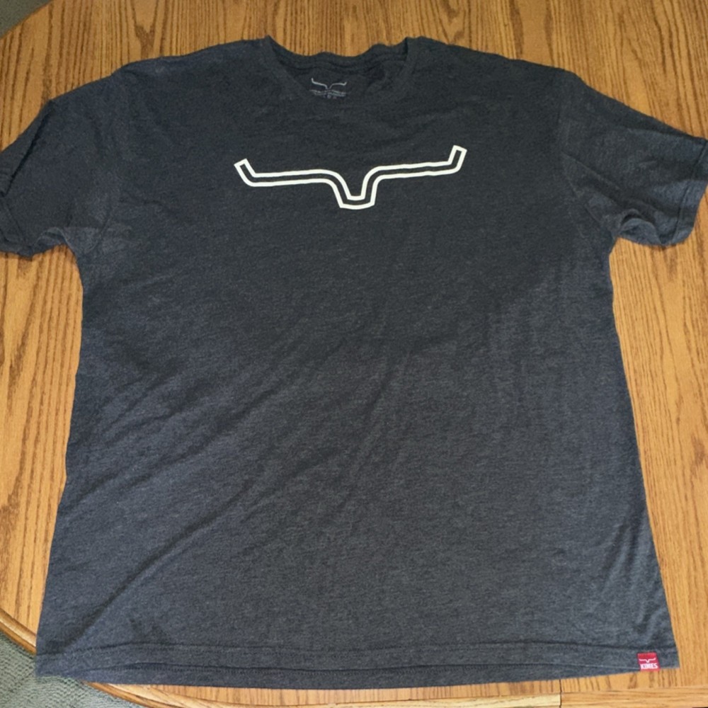Kimes Ranch Men’s XL Gray Short Sleeve Crew Neck Graphic Logo Knit T-Shirt