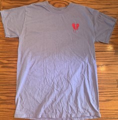 Riot Society Broken Heart Embroidered T-Shirt Mens Small Purple Graphic Tee